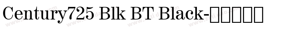 Century725 Blk BT Black字体转换